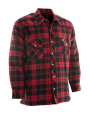 Red Plaid Sherpa-lined Flannel Shirt Jacket