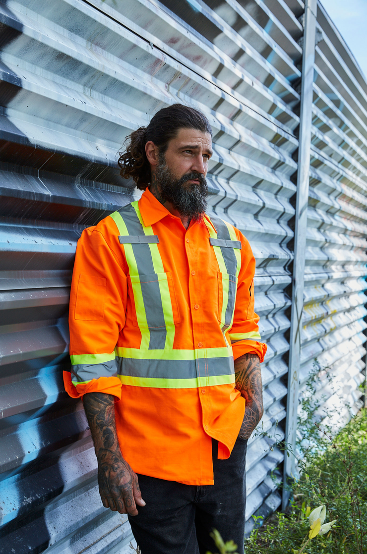 Chemise de travail de sécurité haute visibilité Ripstop