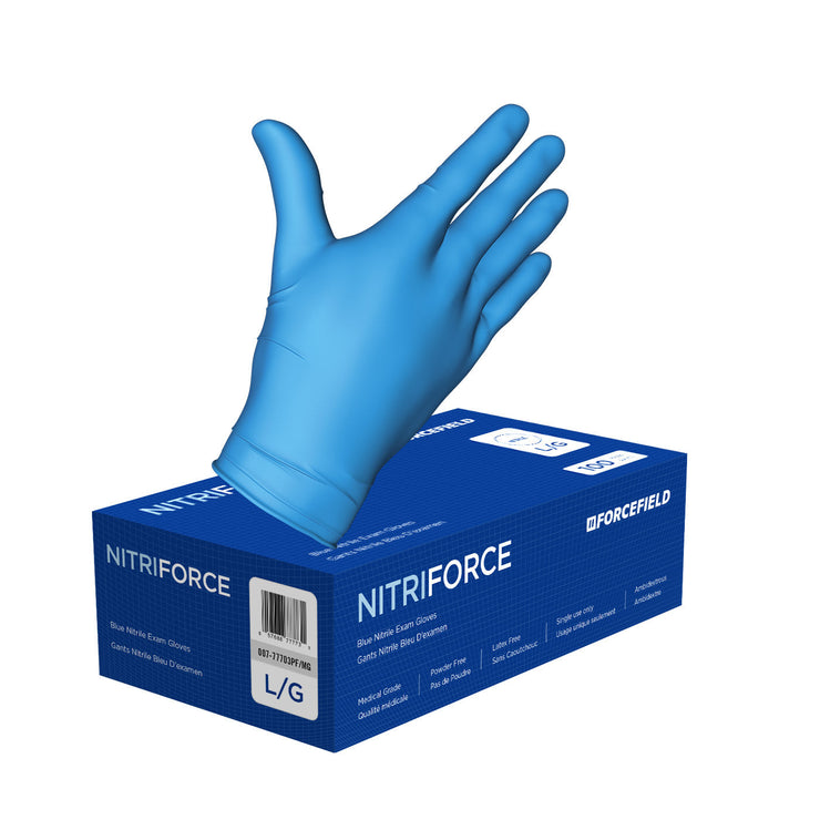 Gants d'examen jetables en nitrile NitriForce (boîte de 1 000 gants)