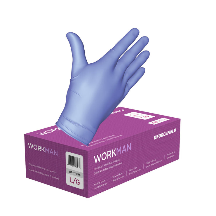 Gants d'examen jetables en nitrile Workman (boîte de 1 000 gants)