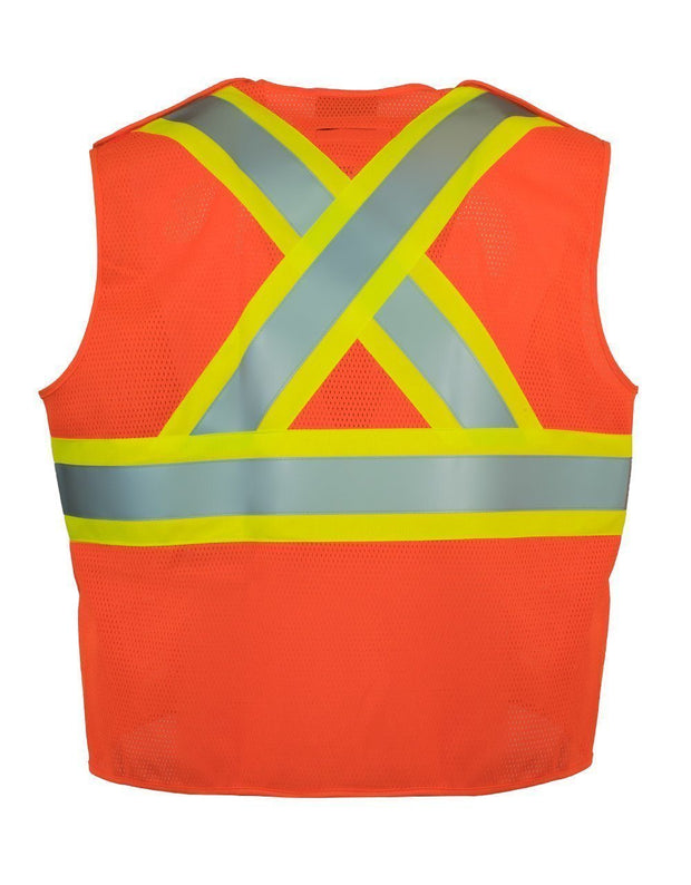 Fire Resistant (FR) 5-Point Tear-away Hi Vis Safety Vest - Hi Vis Safety