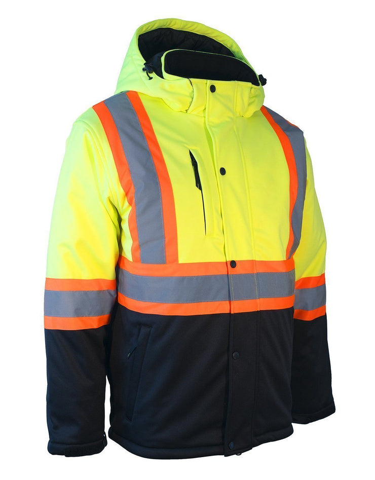 Hi Vis Winter Softshell Heated Jacket Forcefield Canada Hi Vis Workwear and Safety Gloves