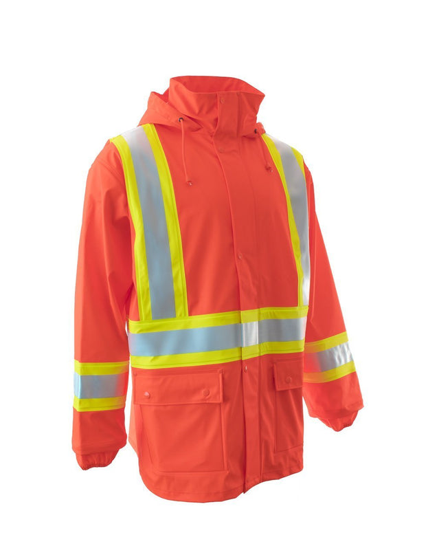 High Visibility Fire Resistant Rain Jacket - Hi Vis Safety