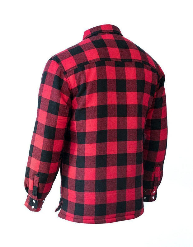 Red Buffalo Plaid Quilted Flannel Shirt - Hi Vis Safety