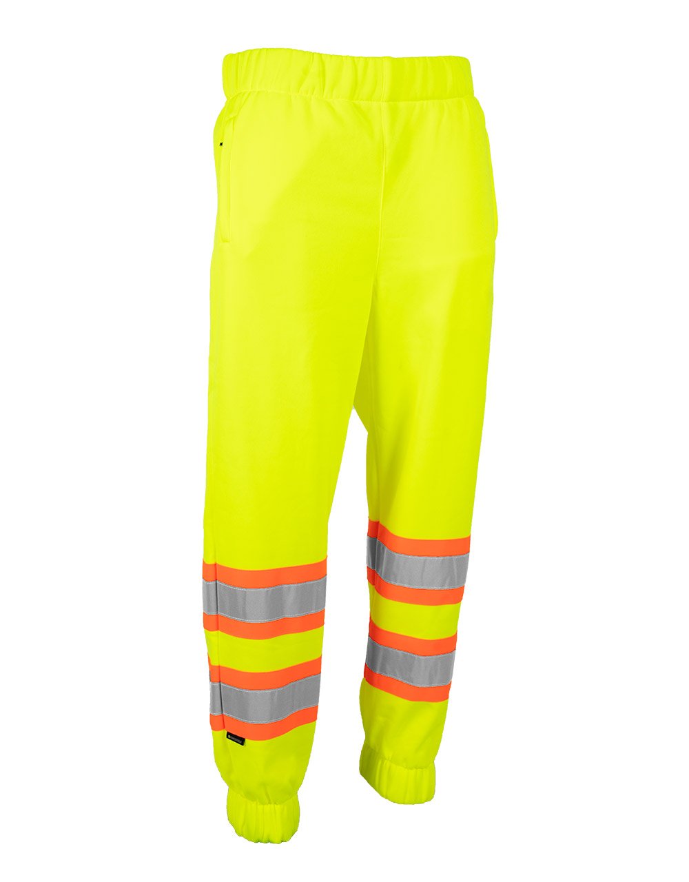 Forcefield Hi Vis Safety Tricot Traffic Pants with Vented Legs and Elastic  Waist