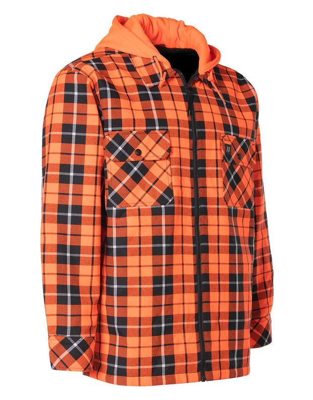 Canvas Jacket with Fooler Hoodie and Sherpa Lining – Forcefield Canada - Hi  Vis Workwear and Safety Gloves