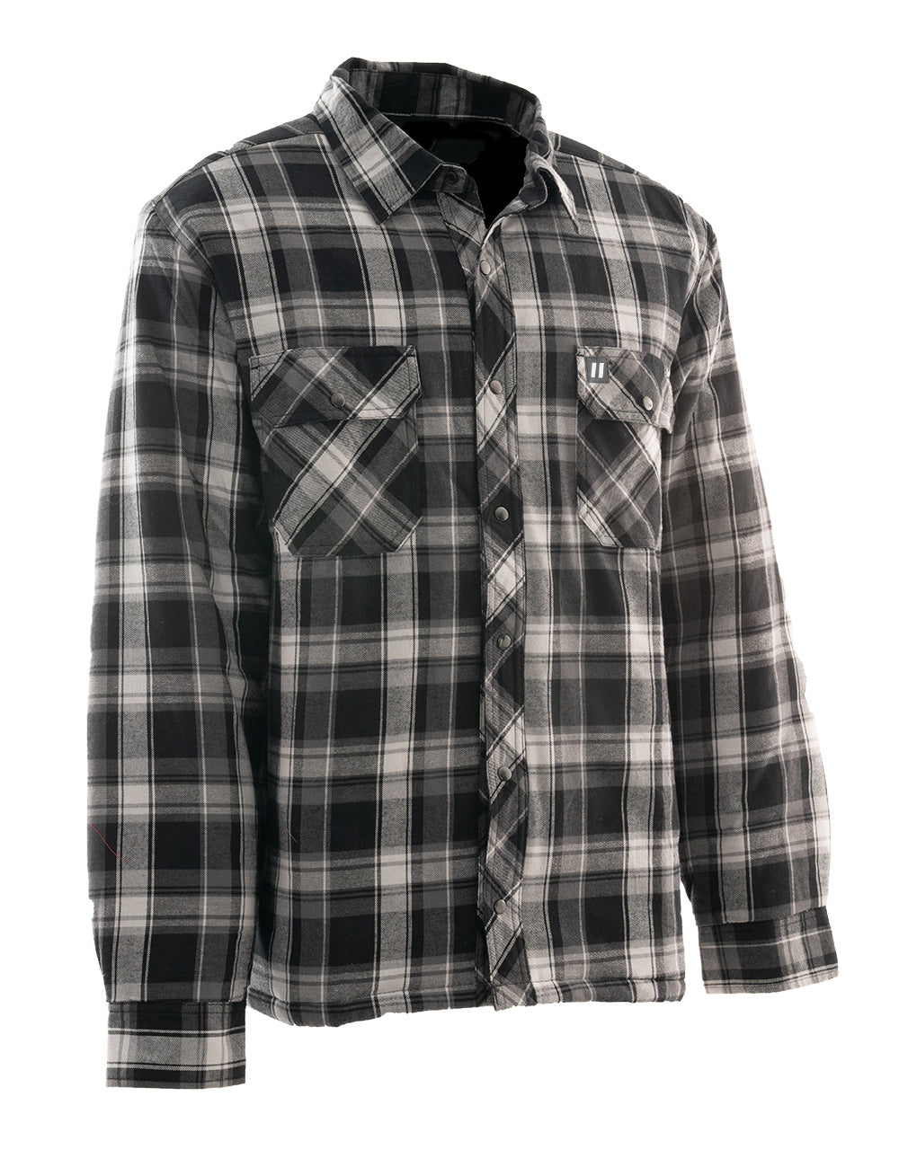 ForceField Hi Vis Tartan Plaid Quilt-Lined Flannel Shirt Jacket