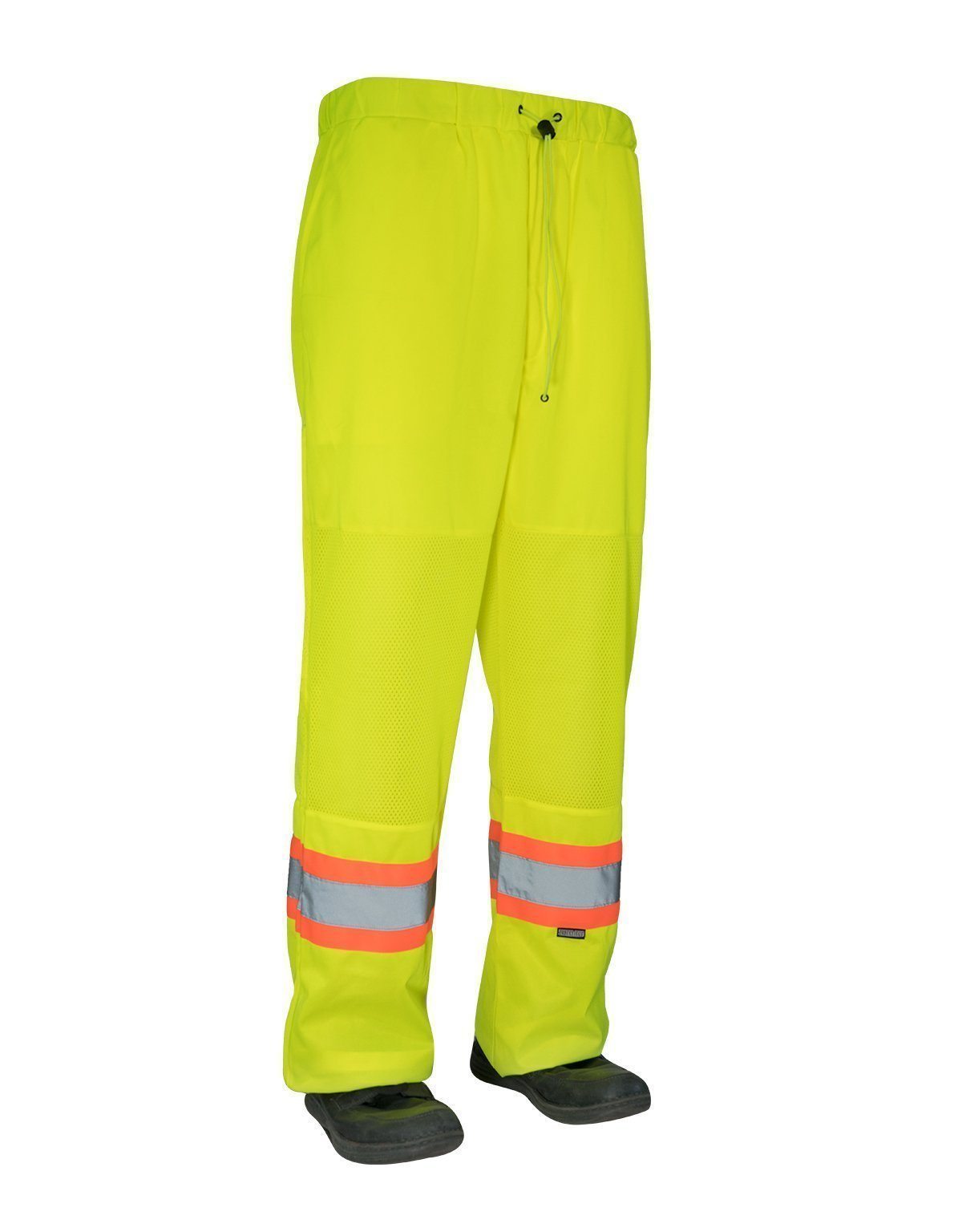 Hi Vis Safety Tricot Traffic Pants with Vented Legs and Elastic